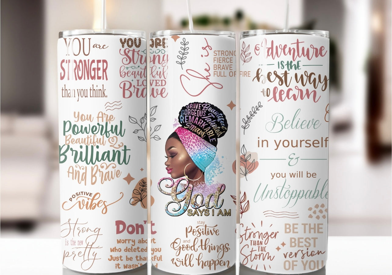 A Woman that love God tumbler keep your beverage, hot or cold 