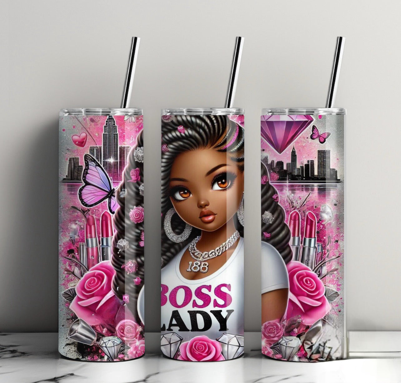 Boss lady. on the go tumbler that keep your beverage, hot or cold 