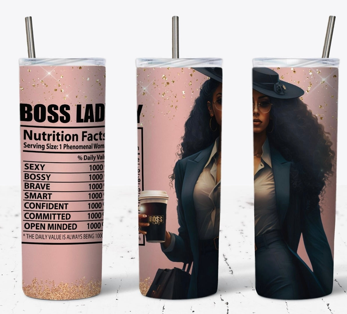 Boss lady. on the go tumbler that keep your beverage, hot or cold ￼