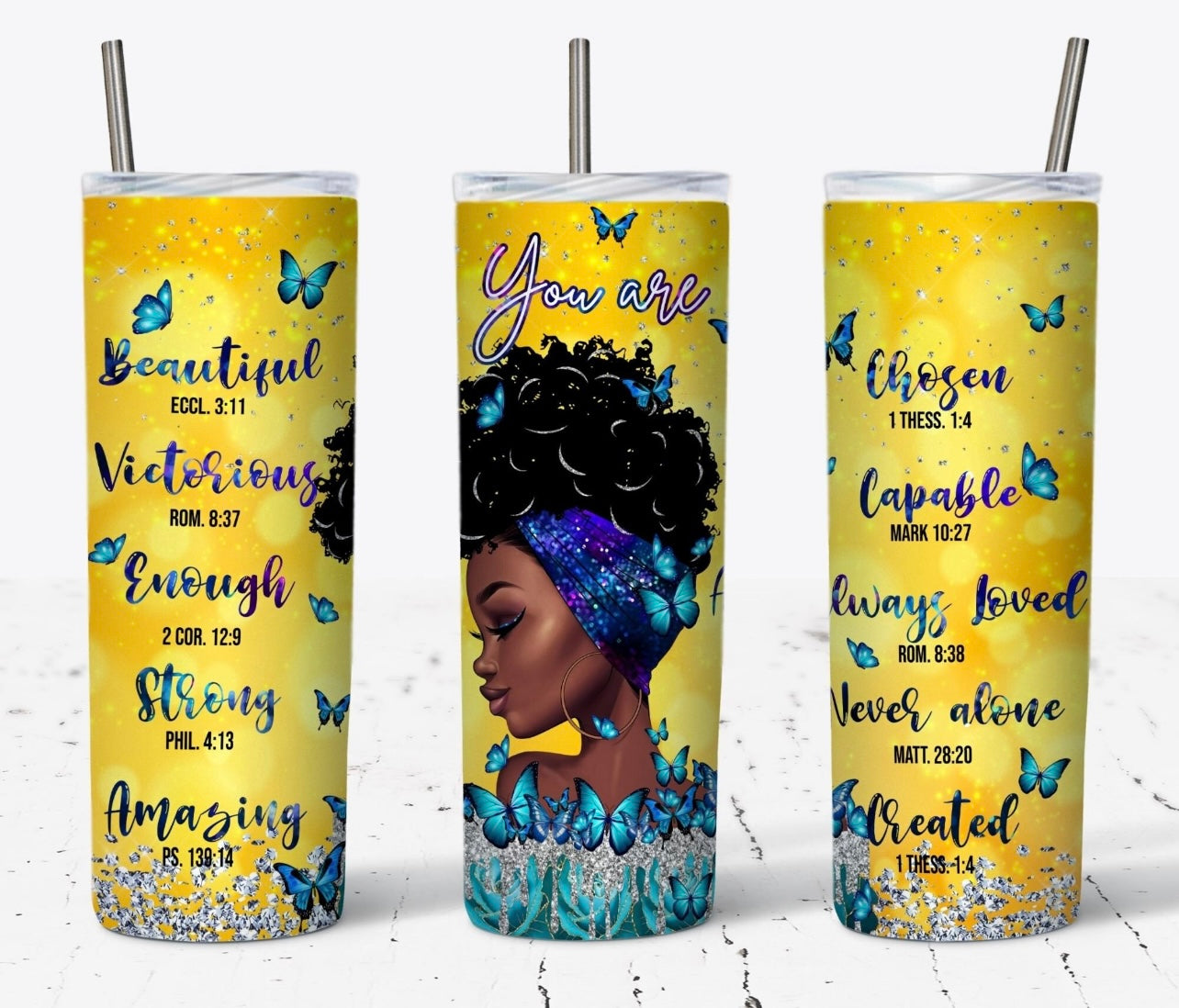 A Woman that love God tumbler keep your beverage, hot or cold ￼