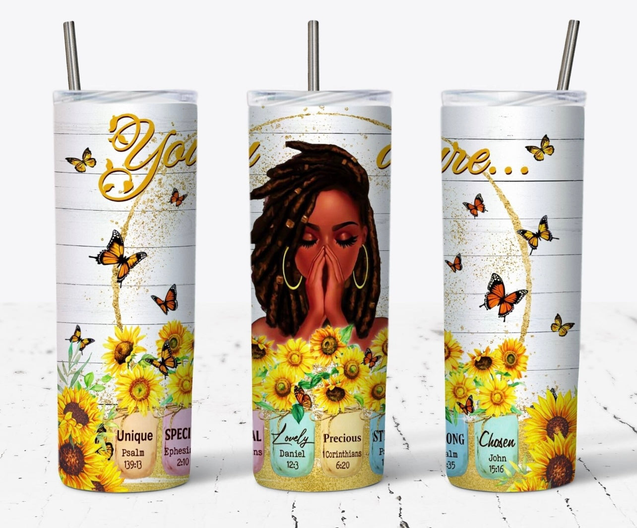 A Woman that love God tumbler keep your beverage, hot or cold ￼